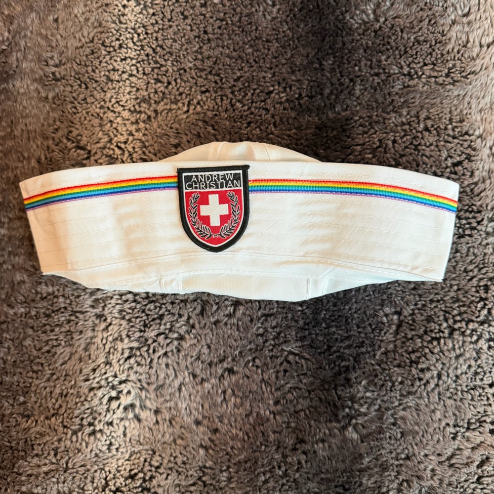 Andrew Christian Mens Sailor Pride Hat - Picture 6 of 8